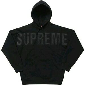 Supreme Authentic Banner Men's Black Hoodie Sweater - used only a few times